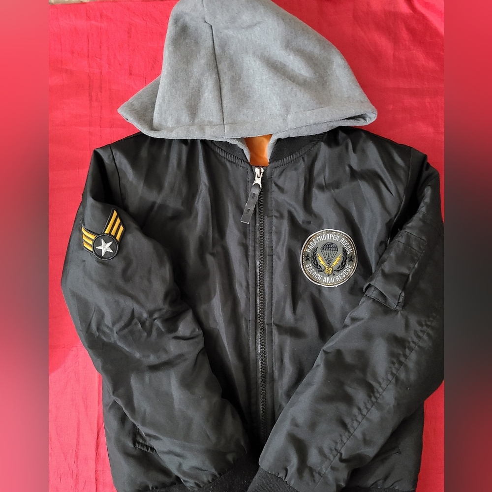 Hooded flight jacket